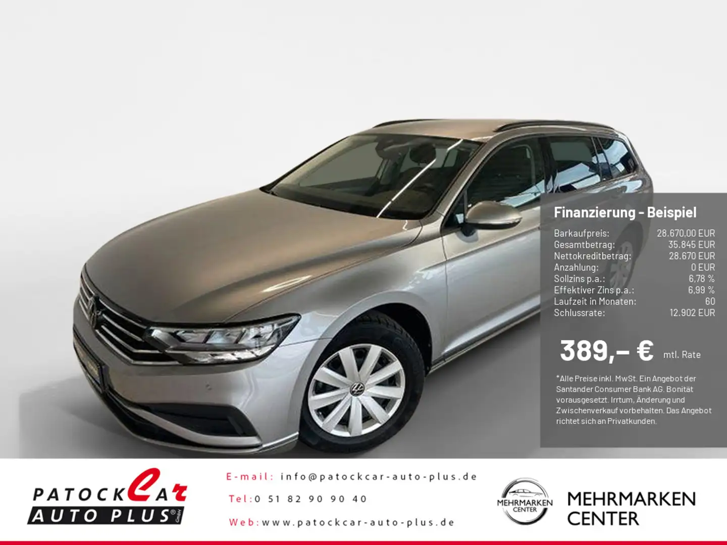 Volkswagen Passat Variant 1.5 TSI NAVI ACC FACEL. LED Argento - 1