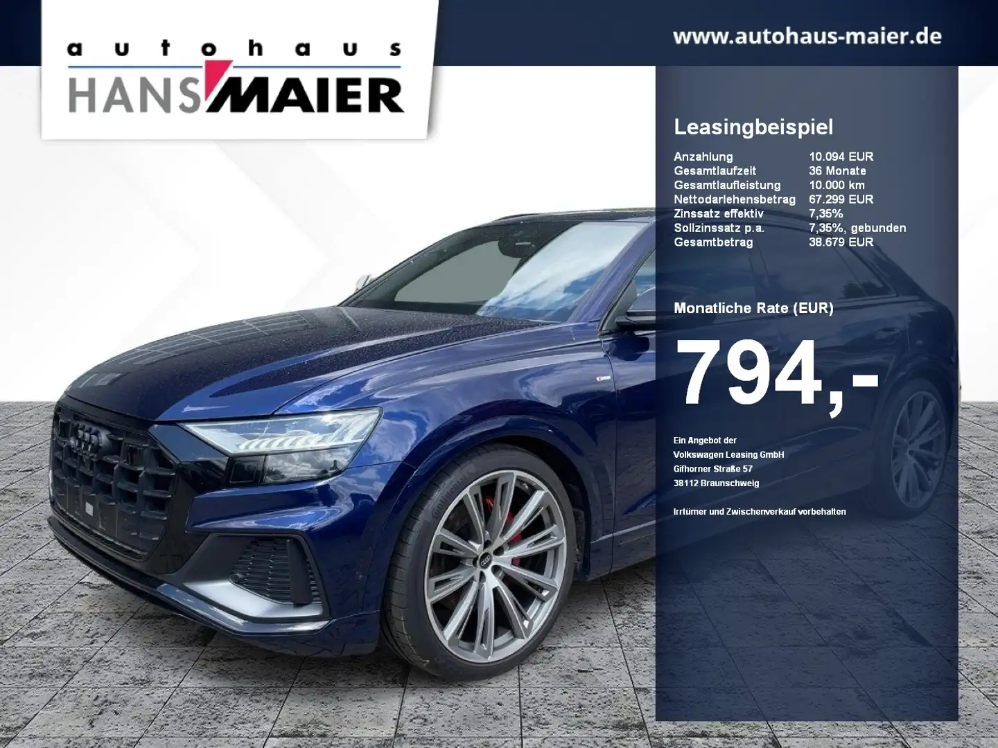 Audi Q8 TDI quattro competition plus S Line Luft Pano Bleu - 1