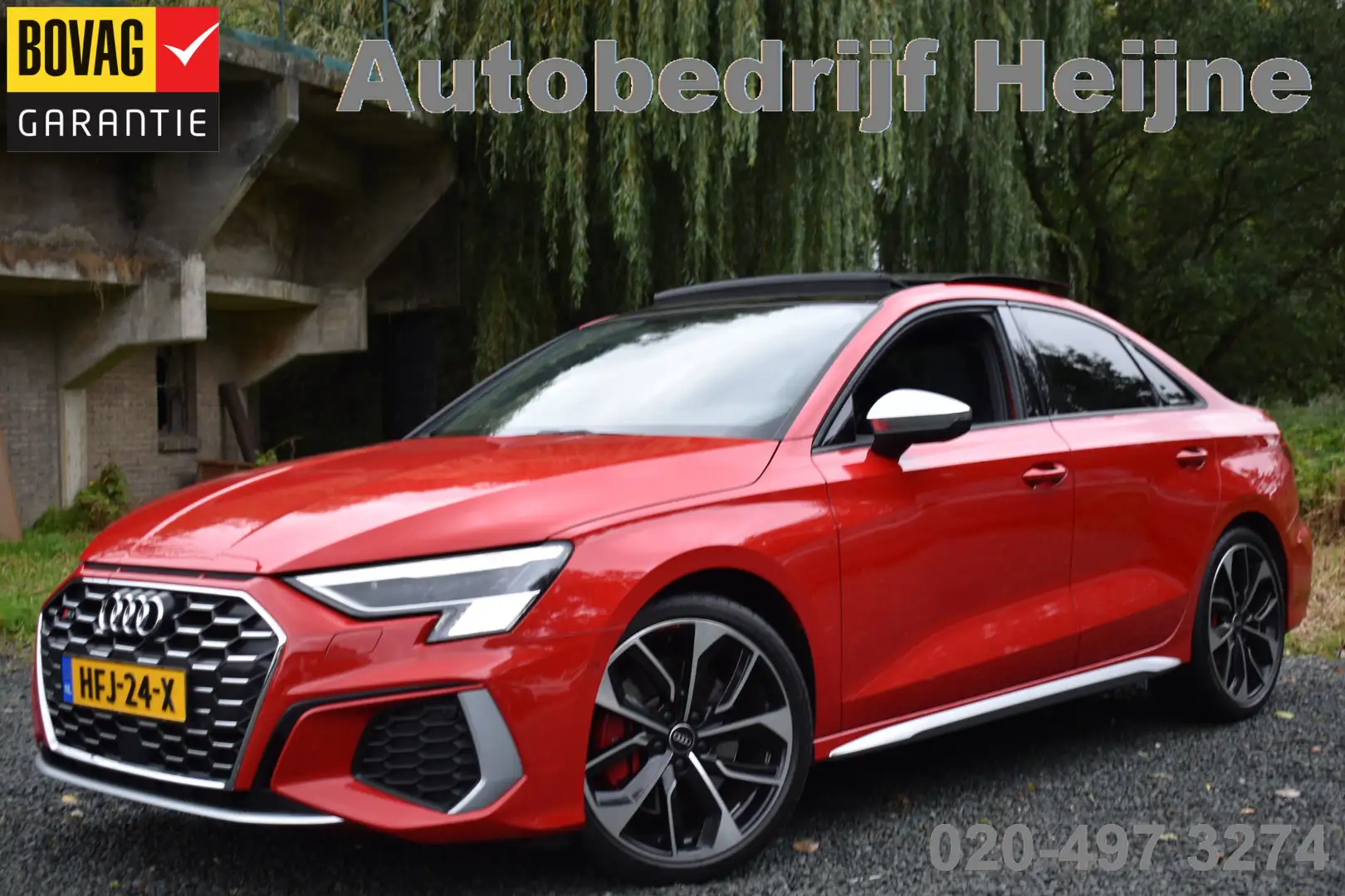 Audi S3 Limousine 2.0 TFSI 310PK S3 QUATTRO HEAD-UP/LEDER/ Rood - 1