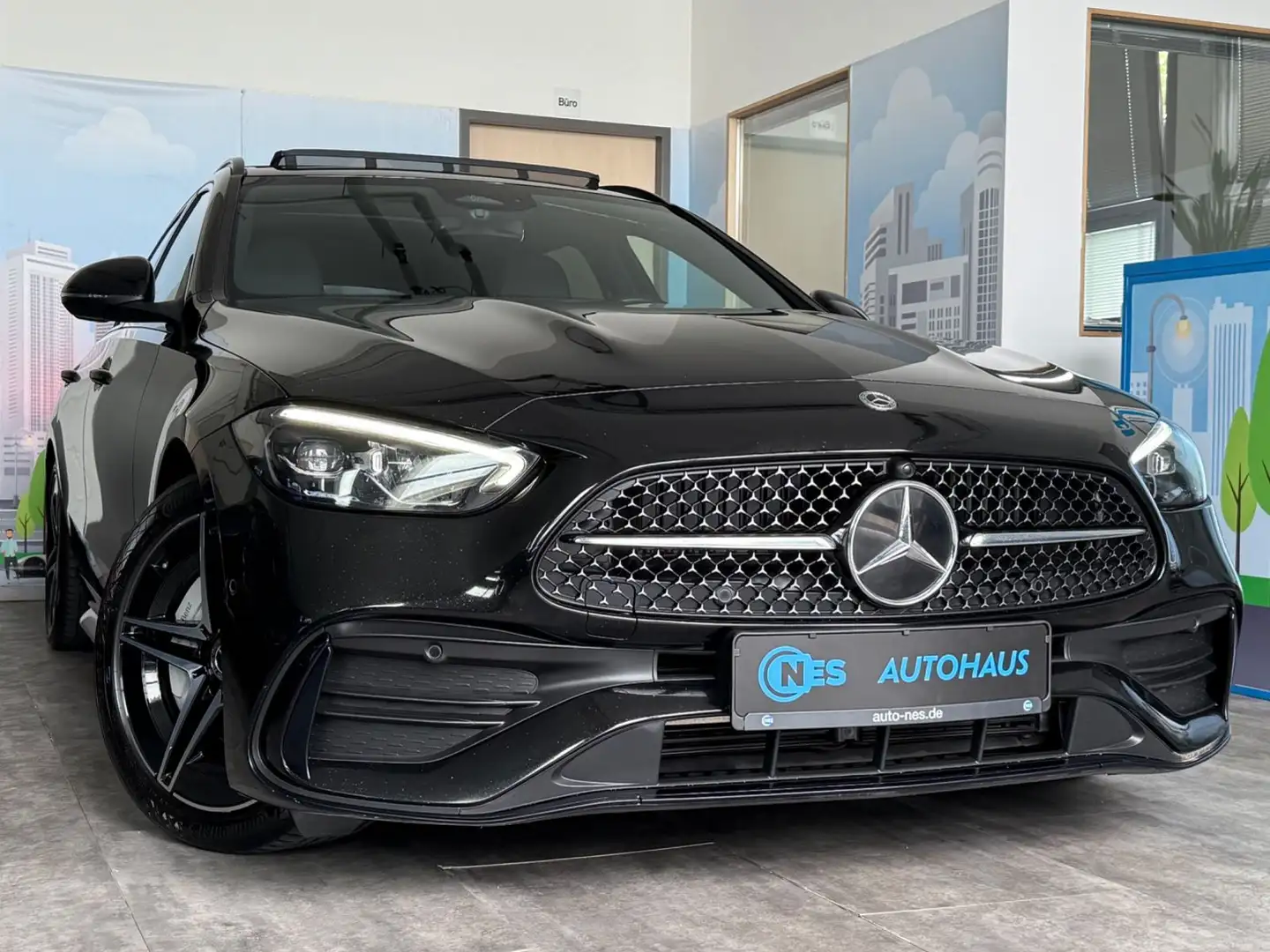 Mercedes-Benz C 220 dT*9G*3x AMG*PANO*KAM*MBUX*AHK*WINTER*18' Noir - 2