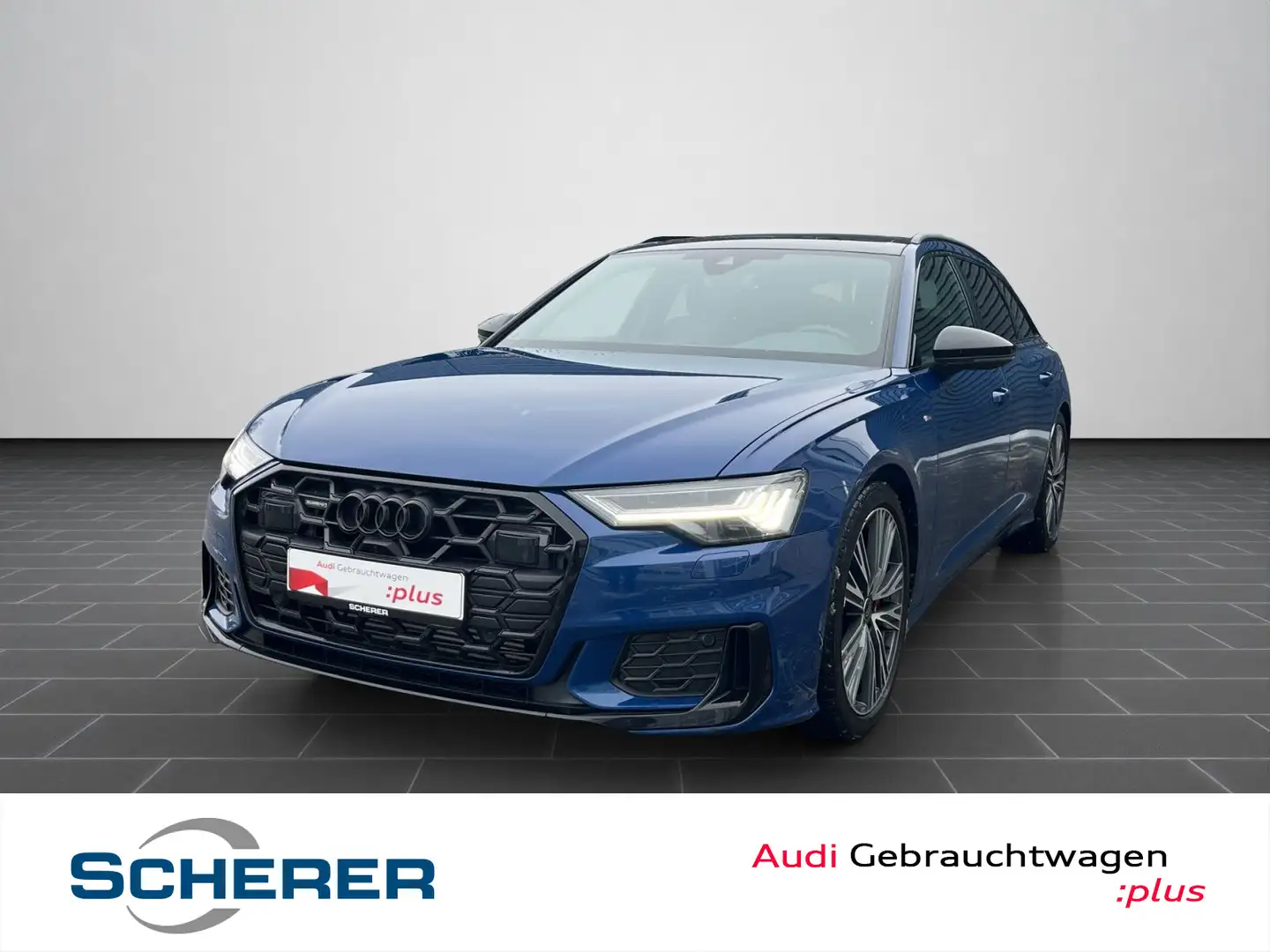 Audi A6 S line 55 TFSIe HD-MATRIX AHK KAMERA PA Blau - 1