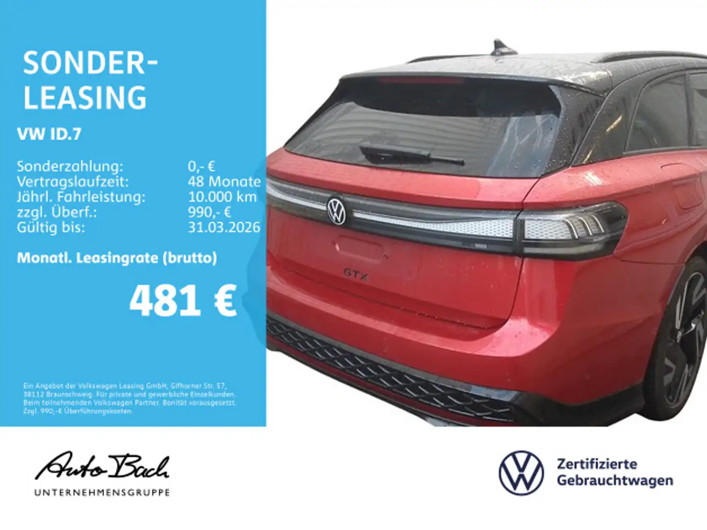 Volkswagen ID.7 Tourer GTX Navi HuD ACC Matrix-LED AHK Rot - 2