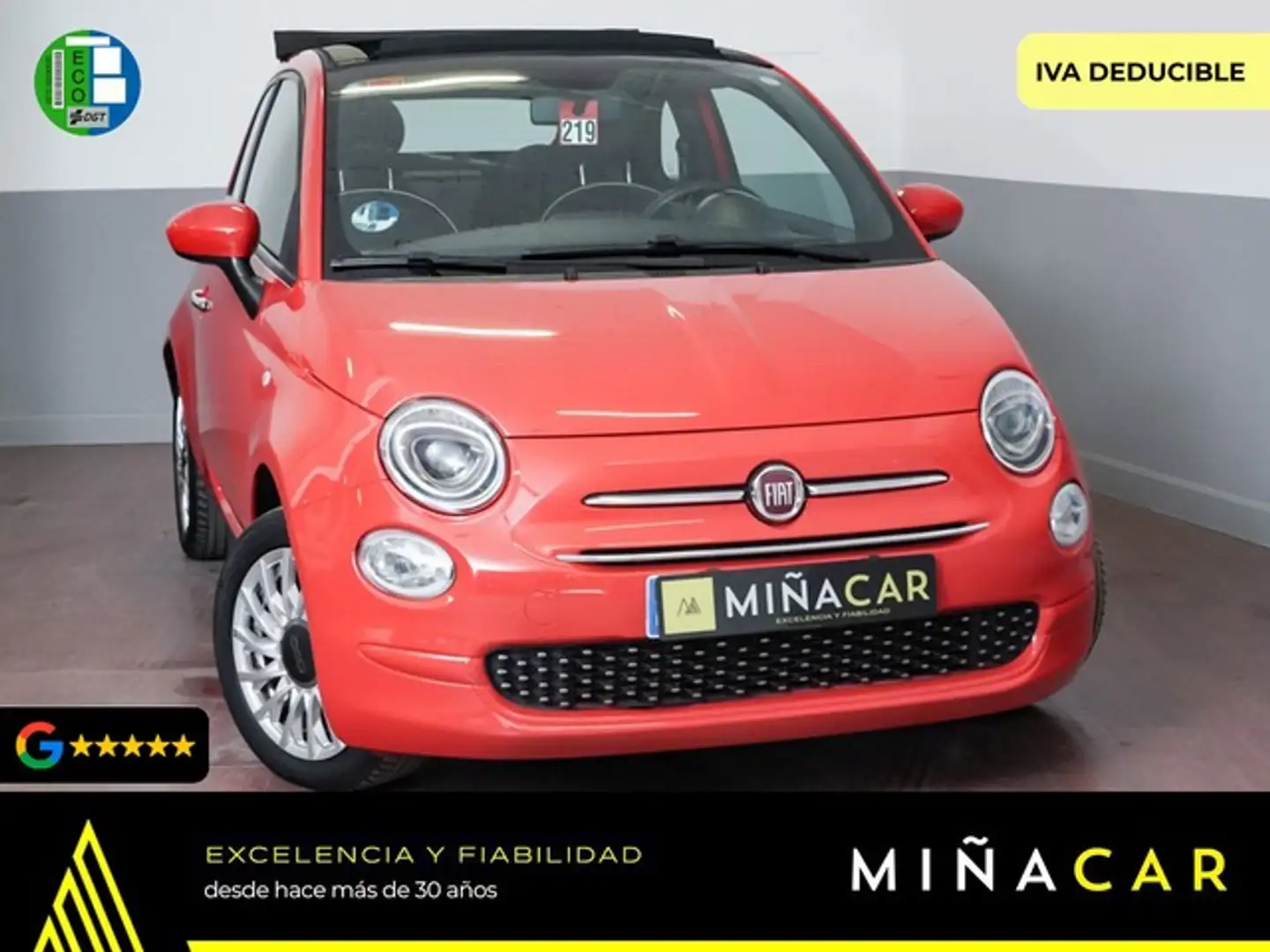 Fiat 500C 1.0 GSE Lounge Rojo - 1
