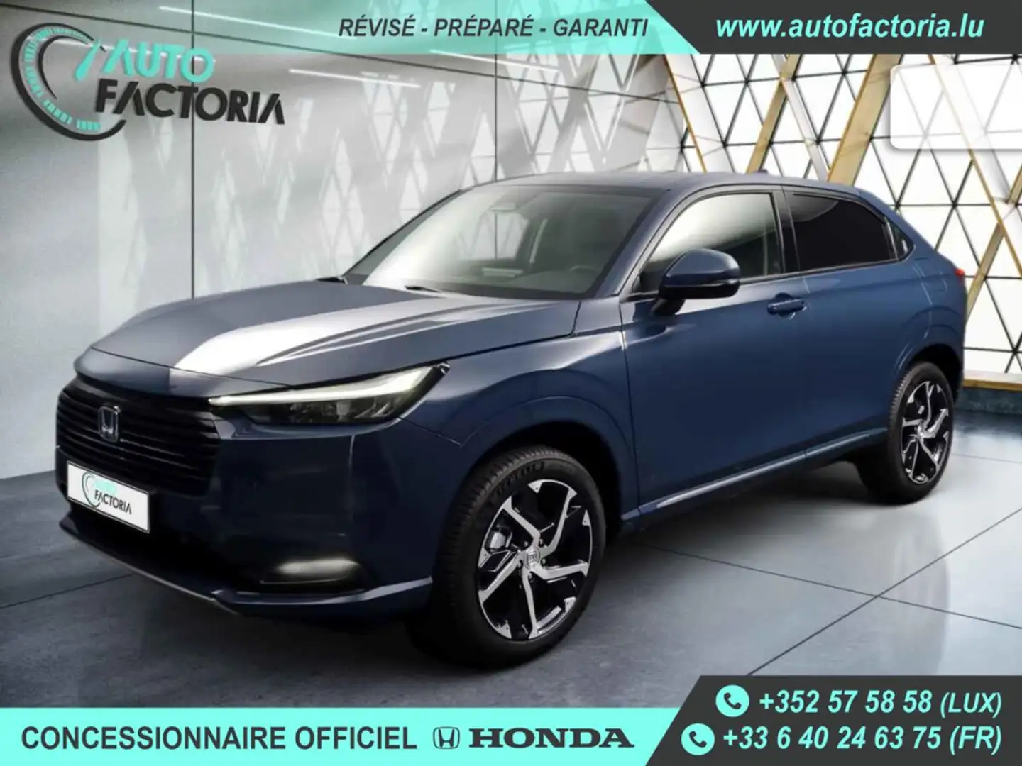 Honda HR-V 1.5 HYB 131cv BVA +GPS+CAM+LED+Options Modrá - 1