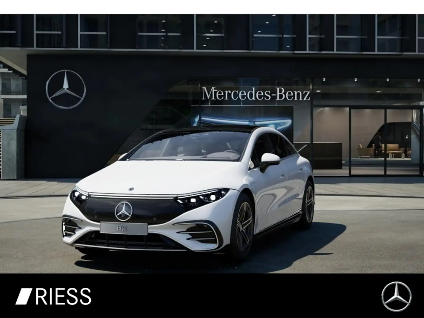 Mercedes-Benz EQS 580 4M AMG Sport Distr Hyper Pano Sitzkl 360 Weiß - 1