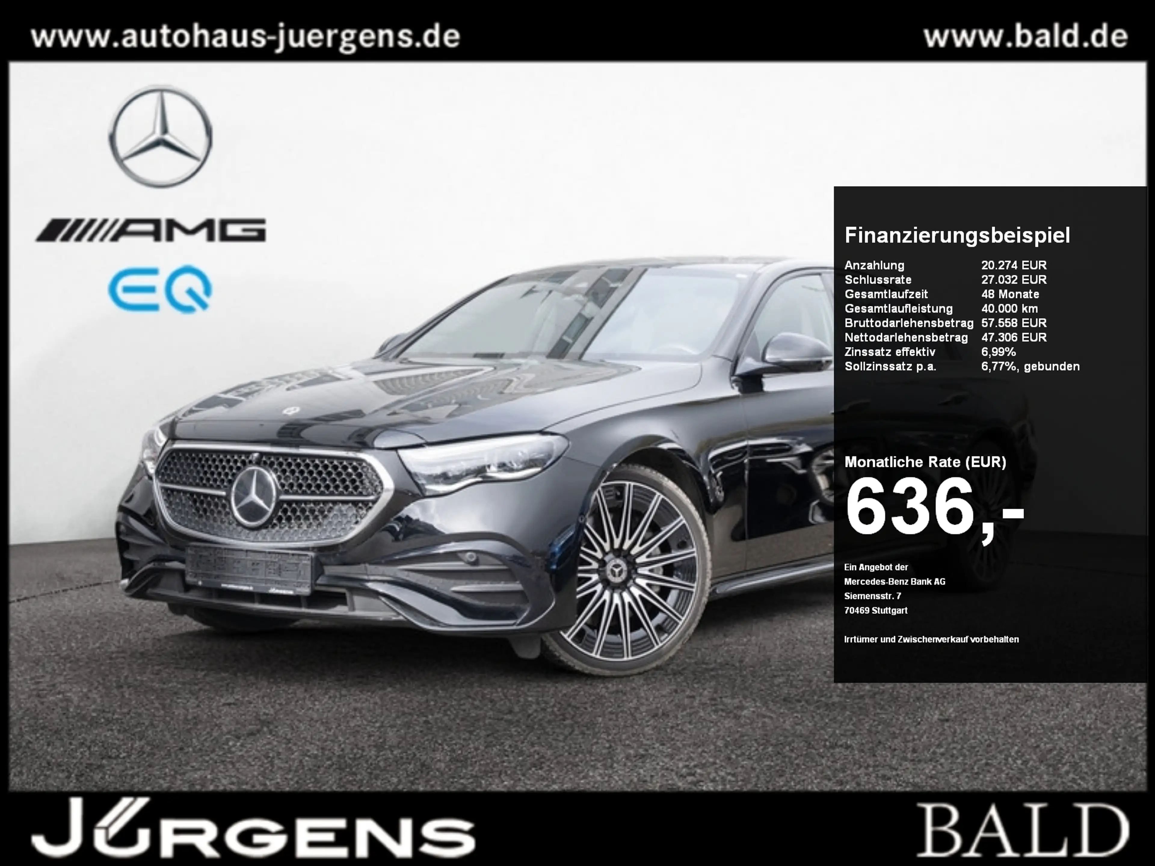Mercedes-Benz E 450 d 4MATIC Limousine AMG-Sport+Burm+Pano+AHK