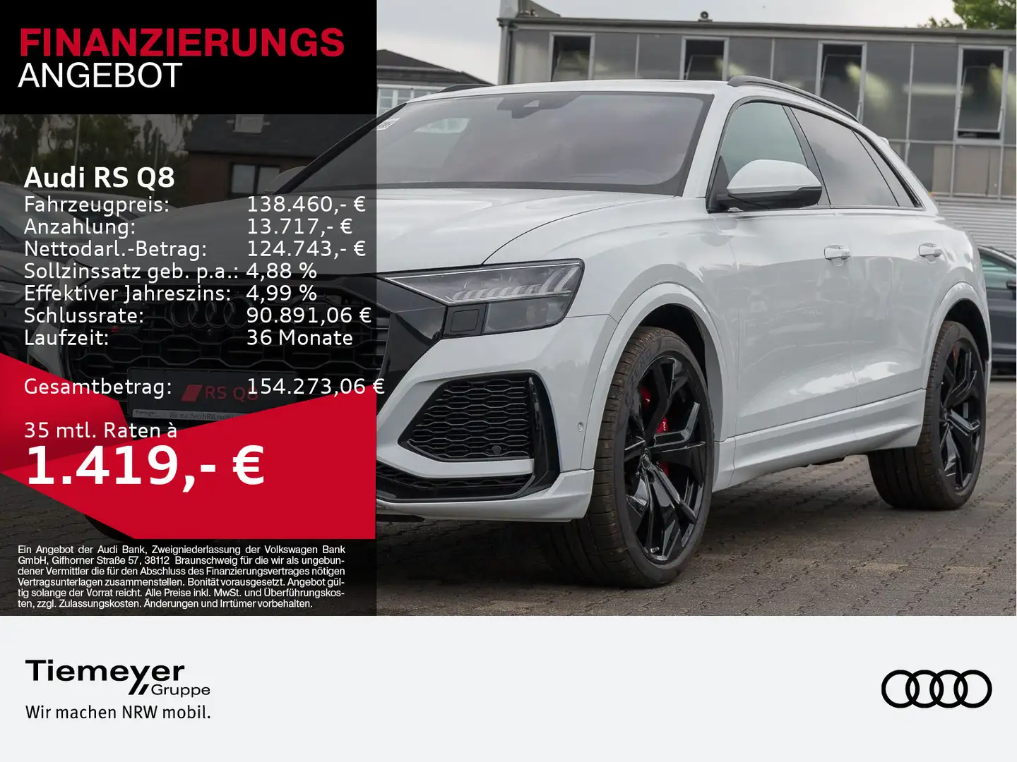 Audi RS Q8 RSQ8 TFSI Q BLACK-OPTIK 360* HD-MATRIX BuO HuD A Blanc - 1