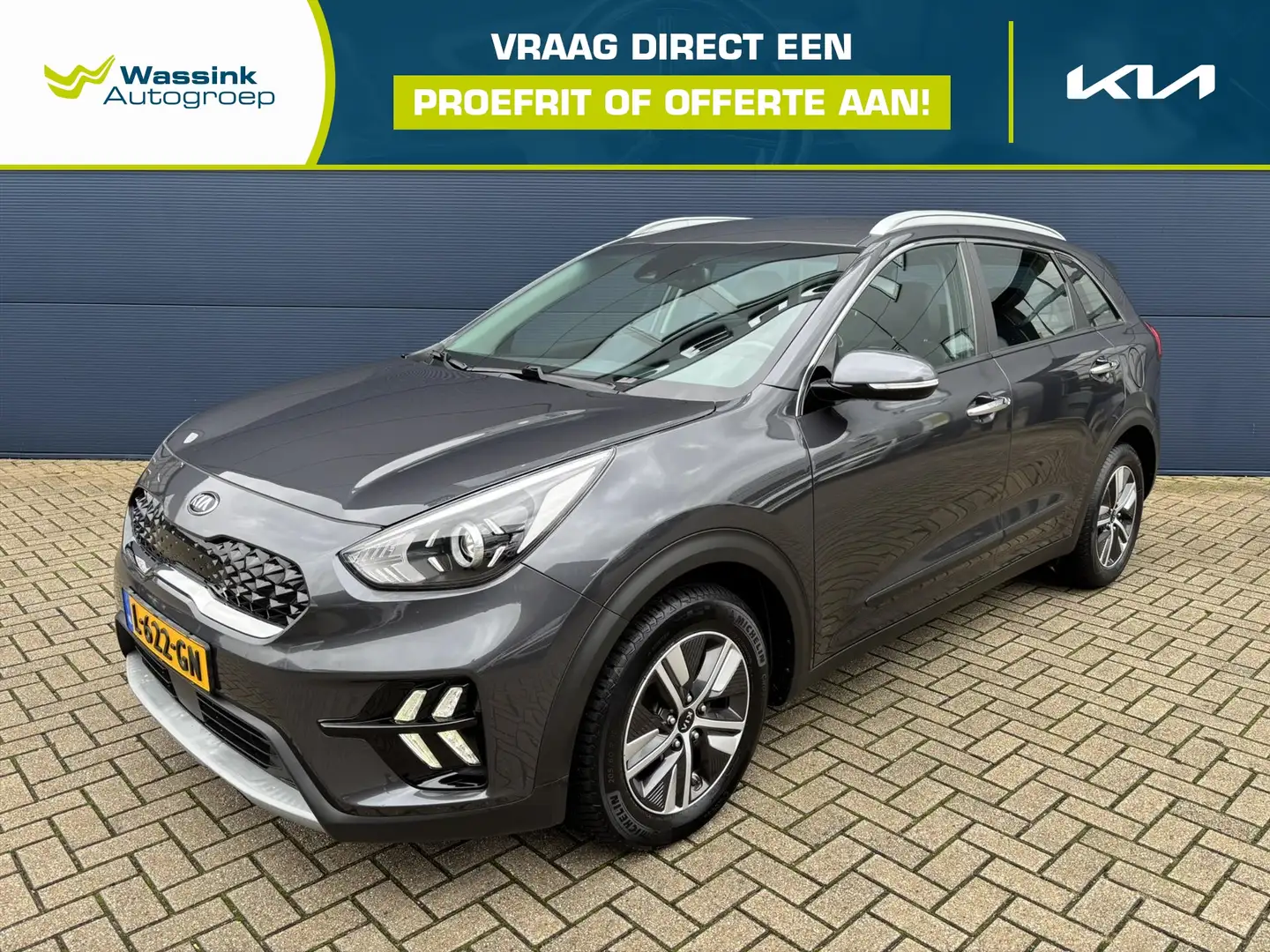 Kia Niro 1.6 GDi Hybrid 141pk DCT6 DynamicLine | Navigatie Grijs - 1