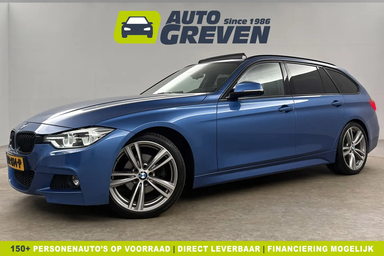 BMW 320 3-serie 320d High Executive M-Sport 191PK Pano Led Blauw - 1