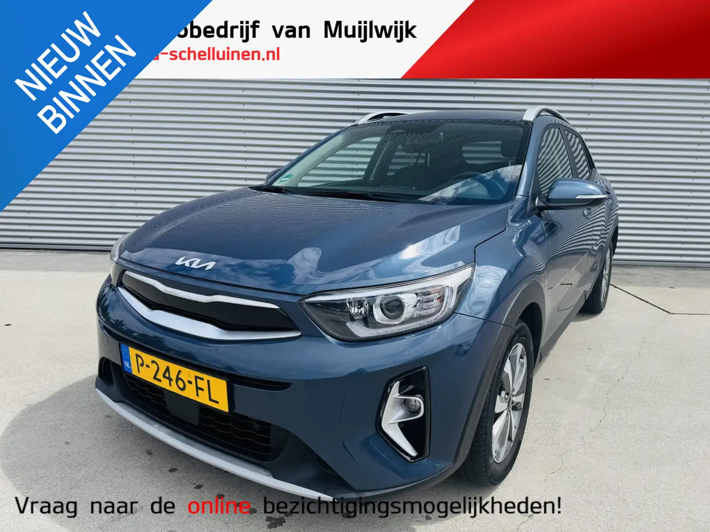 Kia Stonic 1.0 T-GDi MHEV DynamicPlusLine Trekhaak | NW Gelev Blauw - 1