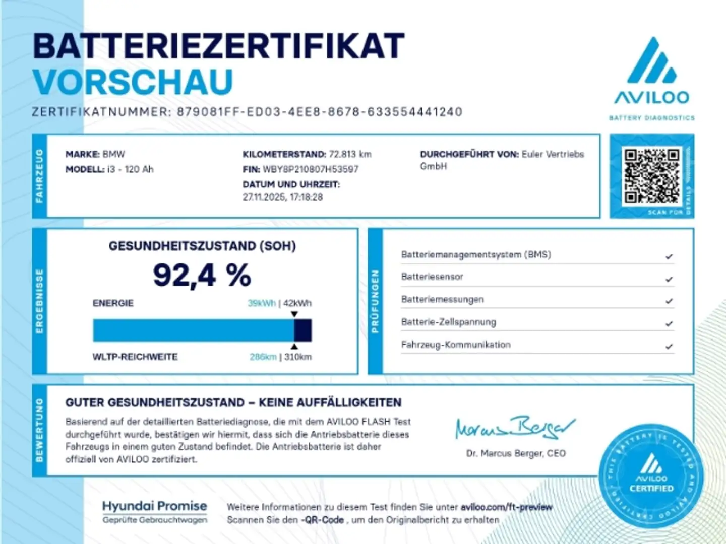 BMW i3 120Ah ACC NAV SHZ LED Wärmepumpe Rückfahrkam Klima Schwarz - 2
