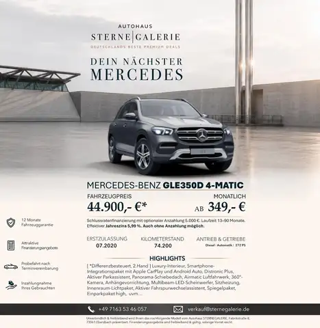 Mercedes-Benz GLE 350 LUXURY/360°/AHK/DISTRO+/AIRMATIC/FAHRSP