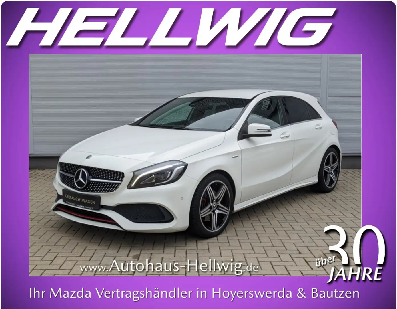 Mercedes-Benz A 250 AMG Sport LED Teilleder Navi Weiß - 1