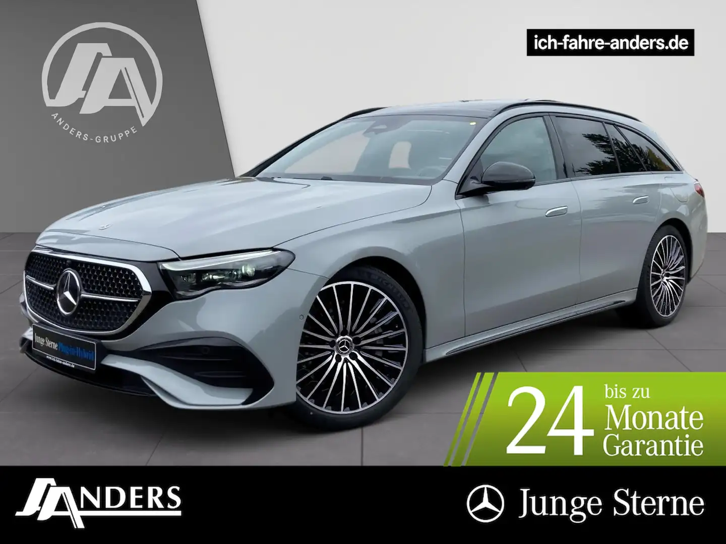 Mercedes-Benz E 300 de 4M T AMG+MBUX+Distr+Pano+Night+AHK+Key. Grijs - 1