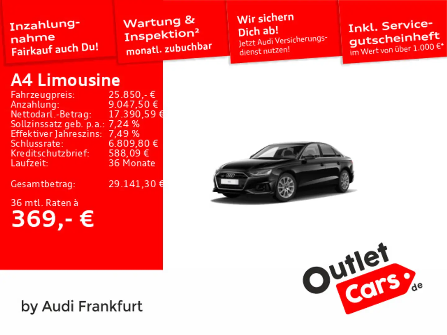 Audi A4 40 TDI quattro S tronic LED DAB PDC Schwarz - 1