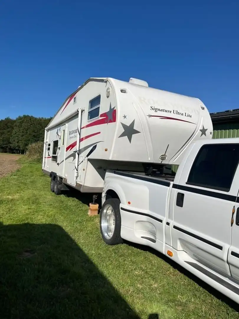 Ford F 350 V8,Diesel mit Wohnanhänger NEU, generalüber. Blanc - 1