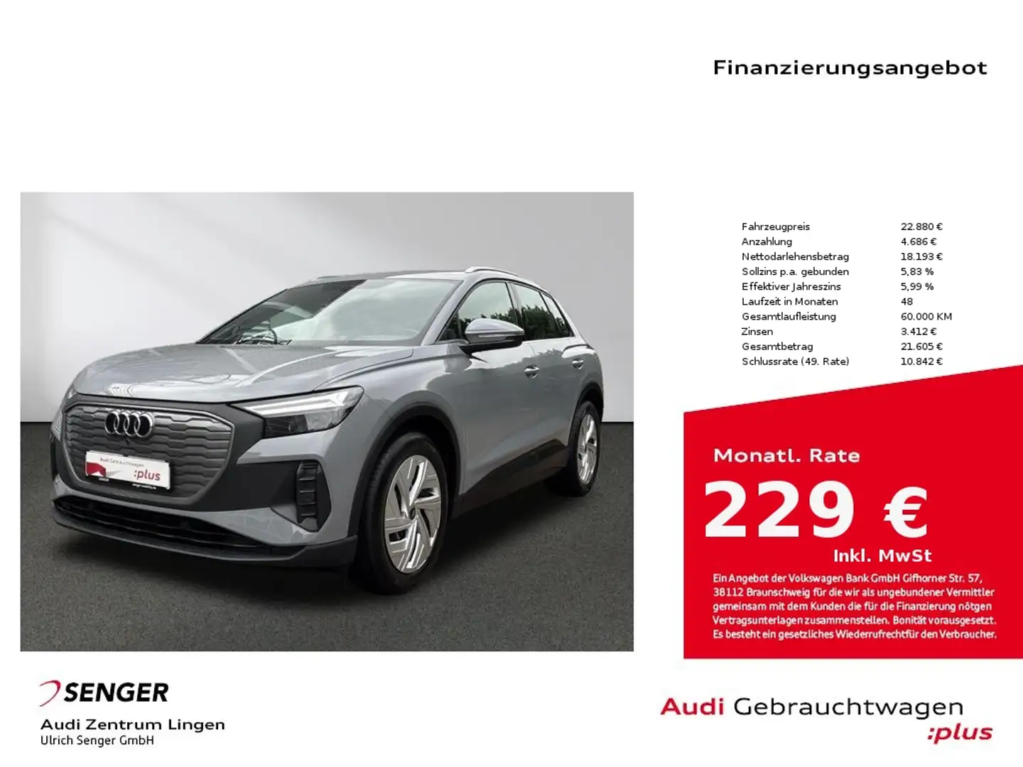Audi Q4 e-tron 35 MMI LED Audi connect Sitzheizung Gris - 1