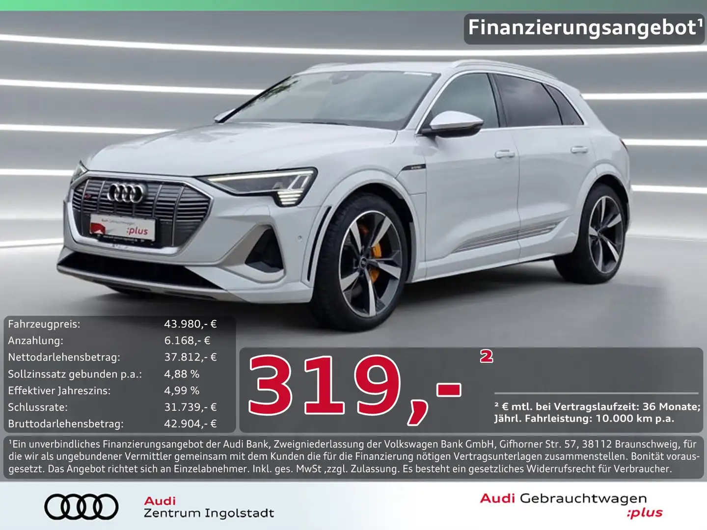 Audi e-tron S MATRIX S-Sitze AHK ACC HuD B&O Kam. 21" Weiß - 1