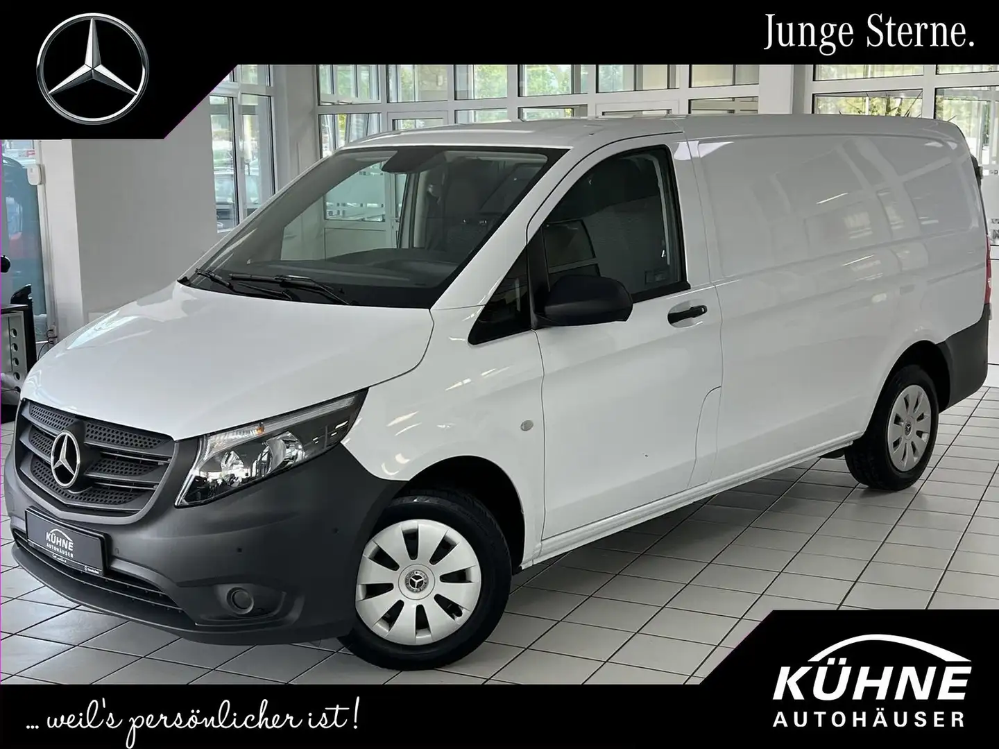 Mercedes-Benz Vito Kasten 116CDI Lang*Navi*SHZ*AHK*PDC vo+hi Weiß - 1
