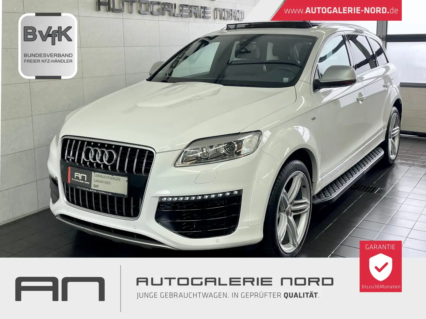Audi Q7 6.0 TDI V12 Top-Zustand+Open-Sky+ACC+B&O Blanc - 1