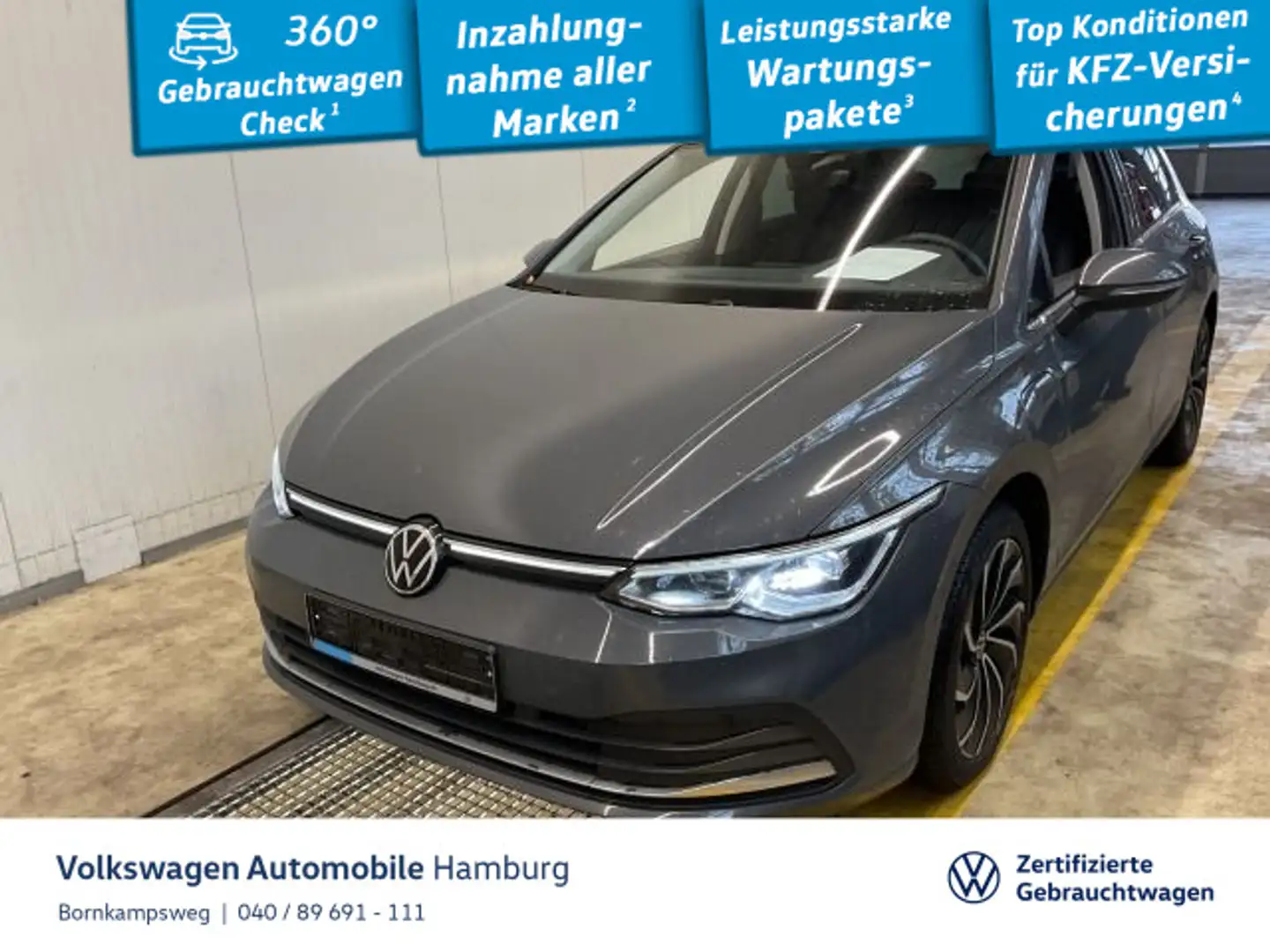Volkswagen Golf VIII 1.4 eHybrid Style DSG Navi Sitzhzg LED Grau - 1