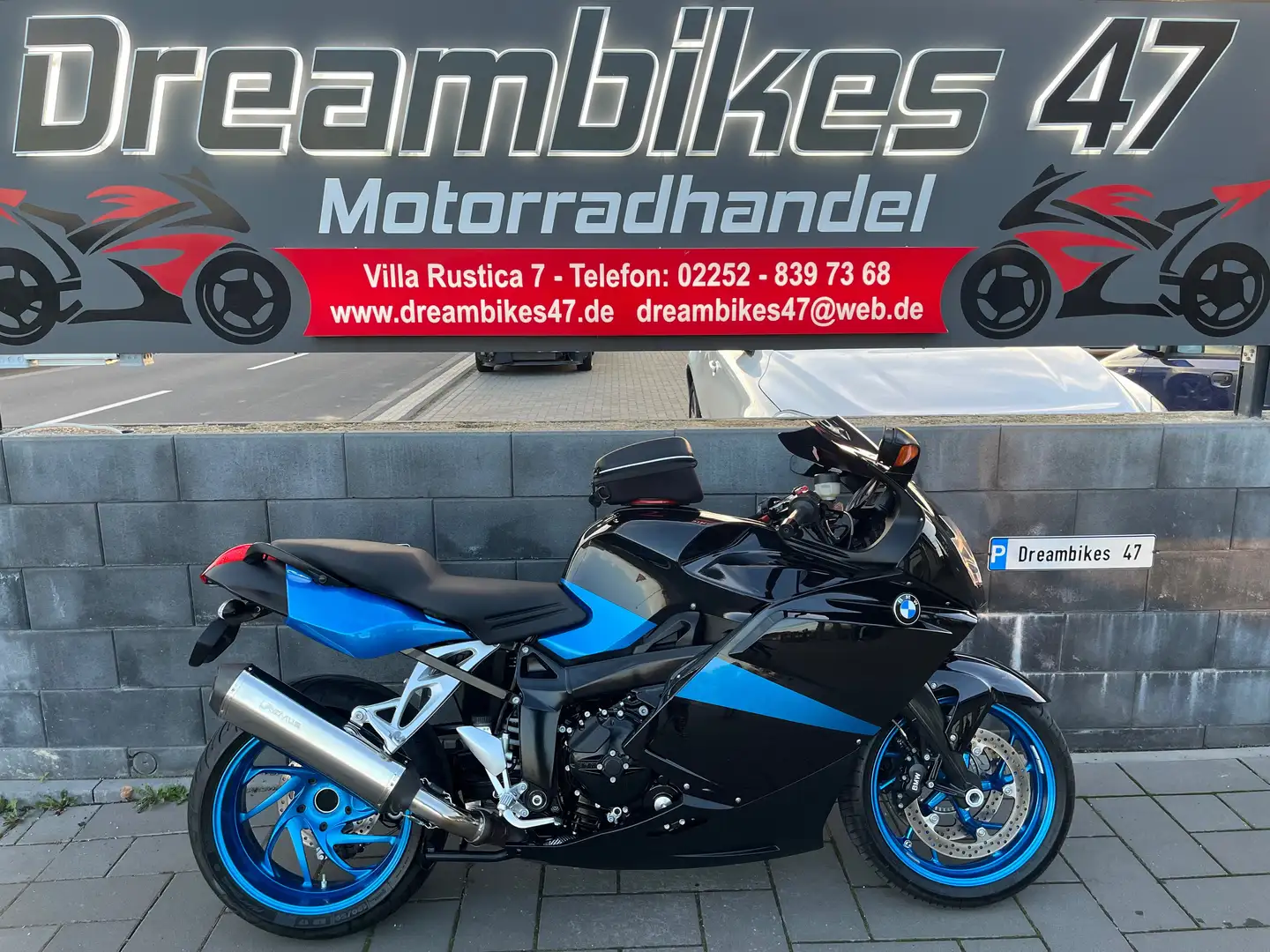 BMW K 1200 S **REMUS SPORTAUSPUFF**TANKTASCHE**NEUZUSTAND** Blue - 1