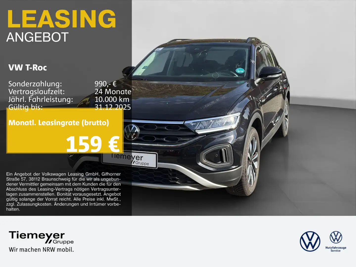 Volkswagen T-Roc 1.0 TSI GOAL NAVI APP-CON PRIVACY ASSIST Schwarz - 1