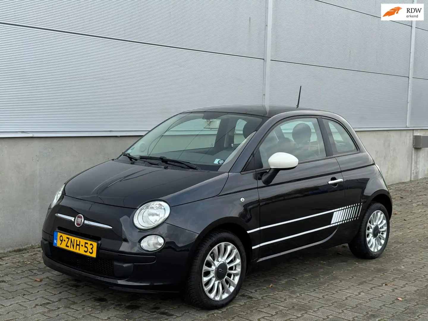 Fiat 500 1.2 Lounge AIRCO|PANO|ELEKT.PAK|LICHTMETAAL|APK| Noir - 1