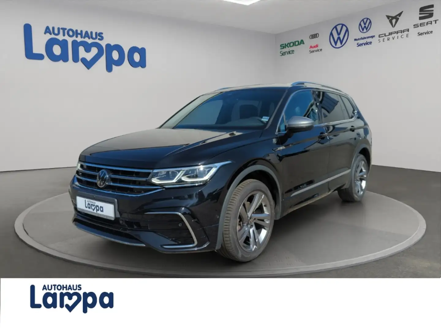 Volkswagen Tiguan Allspace 4Motion R-Line 2.0 TDI DSG AHK,RFK,NAV,SHZ,MATRIX- Schwarz - 1
