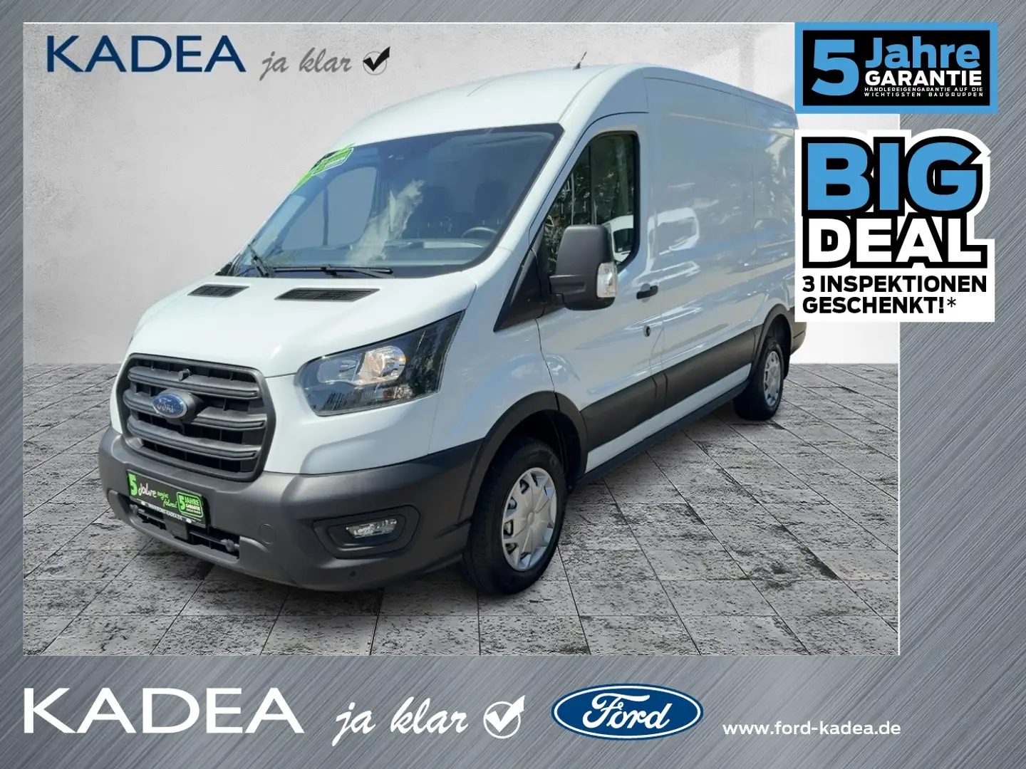 Ford Transit Kasten 2.0 TDCi 290 L2 Trend AHK+PDC Blanc - 1