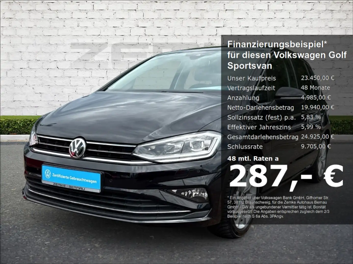 Volkswagen Golf Sportsvan 1.5 TSI DSG Highline StandHZG Navi Massagesitze LE Negru - 1