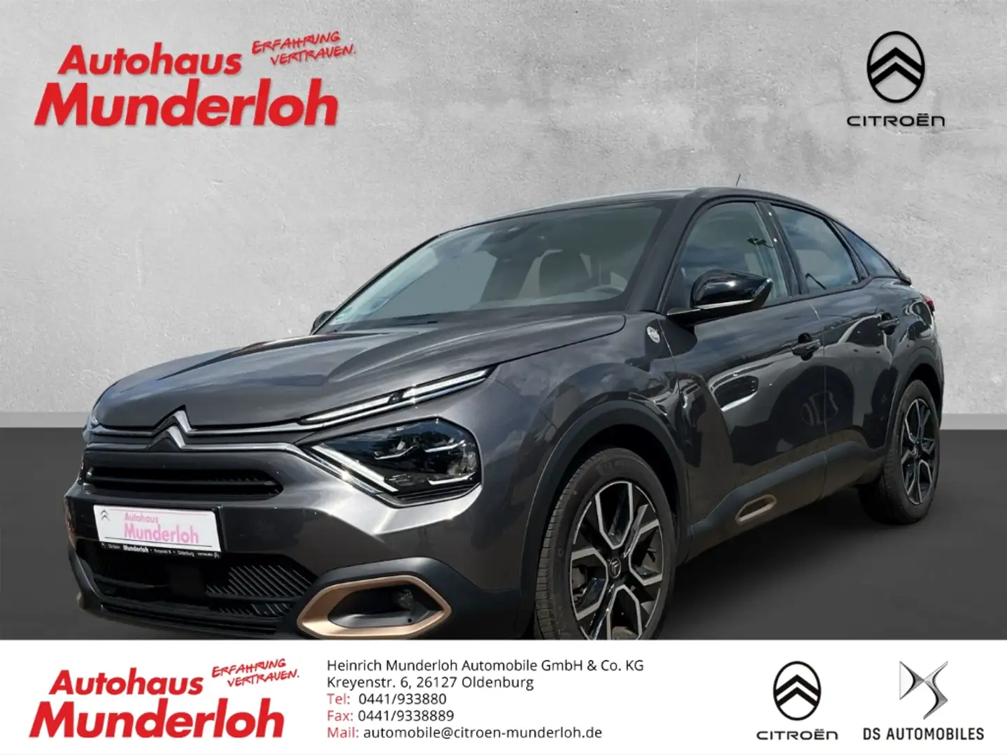 Citroen E-C4 Electric HUD Navi LED Apple CarPlay Android Auto Mehrzonenk Gri - 1