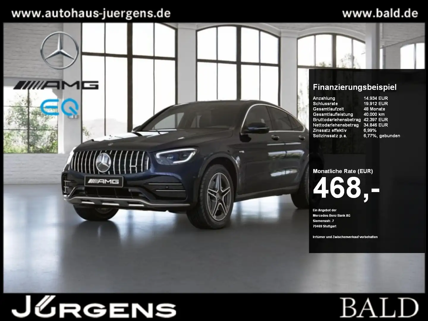 Mercedes-Benz GLC 43 AMG 4M Coupé Wide/ILS/SHD/Burm/Totw/Easy Bleu - 1