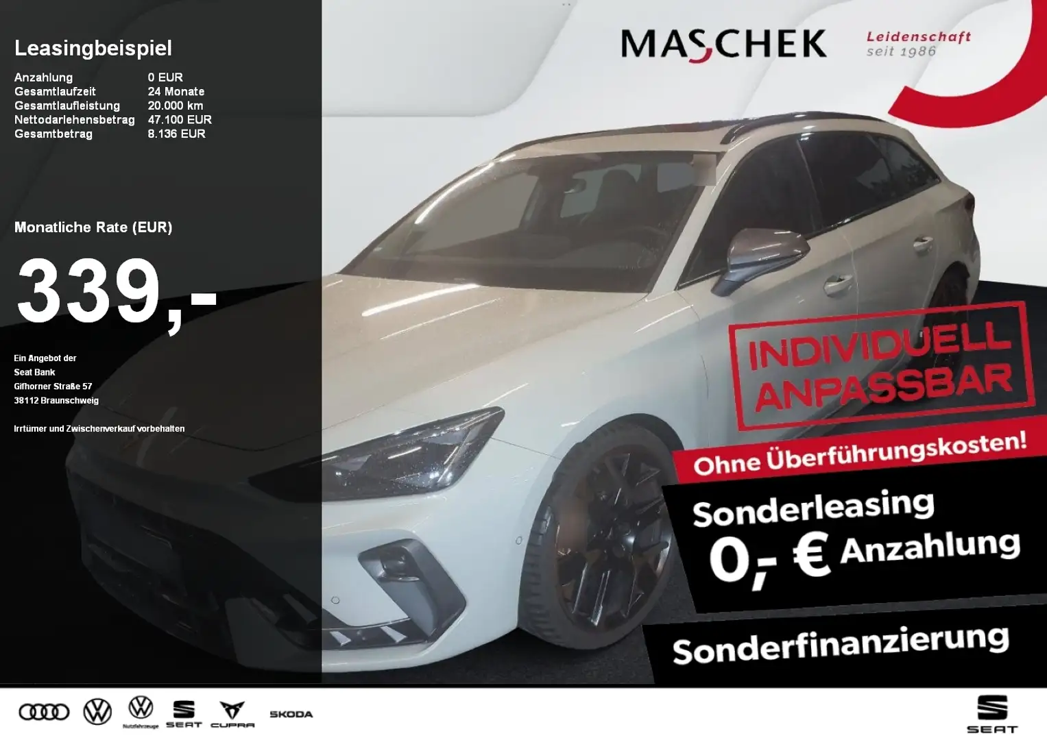 CUPRA Leon Sportstourer 2.0 TSI Sonderleasing! Akebono 66tNP Grau - 1