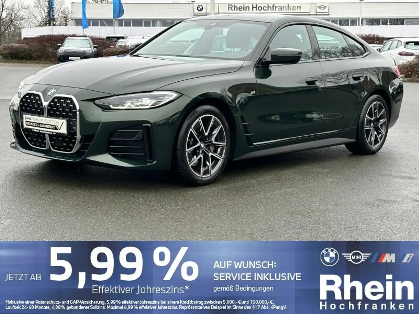 BMW 430 i Gran Coupé M Sport LED NAVI HiFi PARKINGAS Grün - 1
