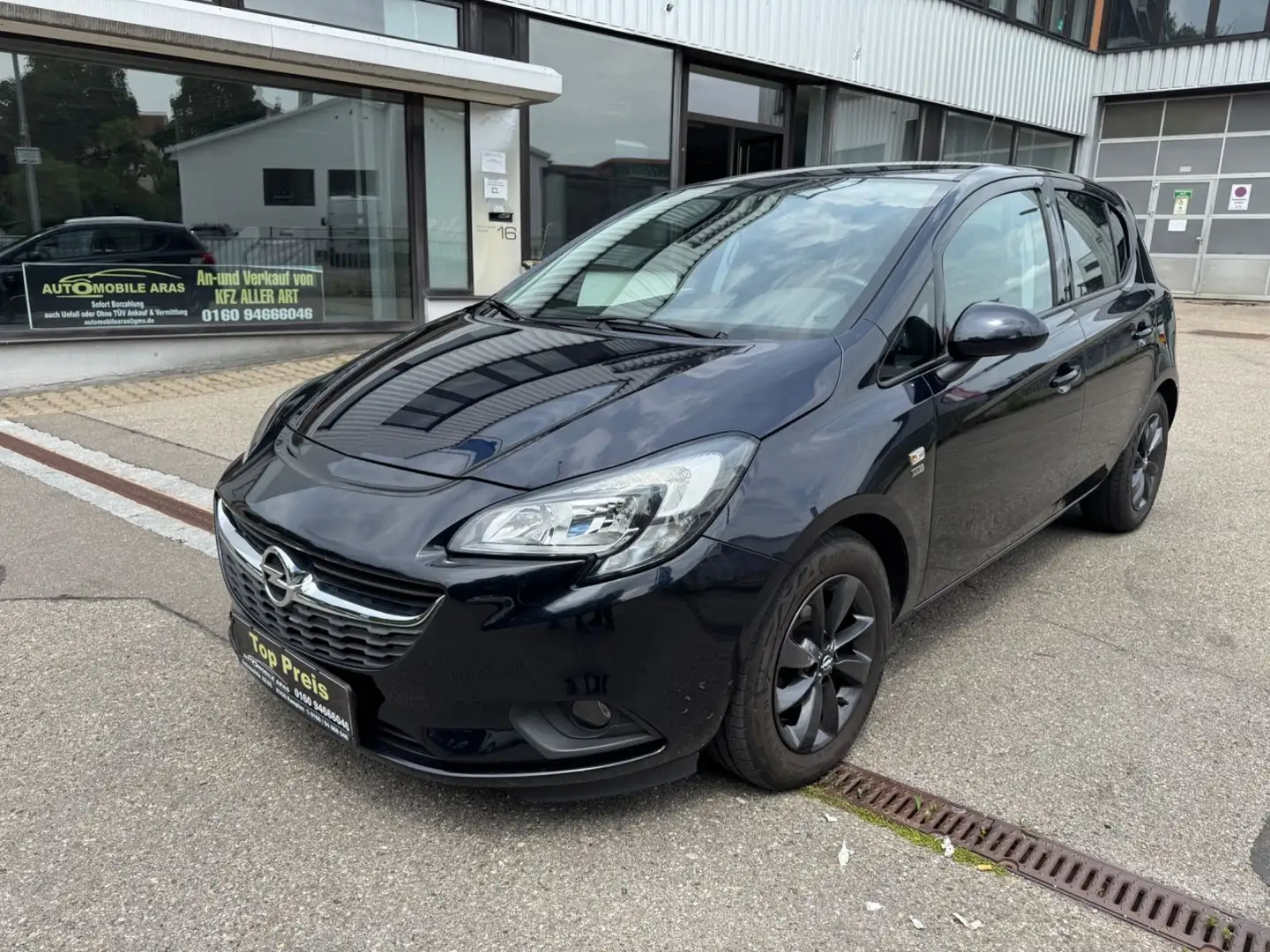 Opel Corsa E 1,4 16V 120 Jahre ecoFlex Tüv neu 1 hand Blau - 1