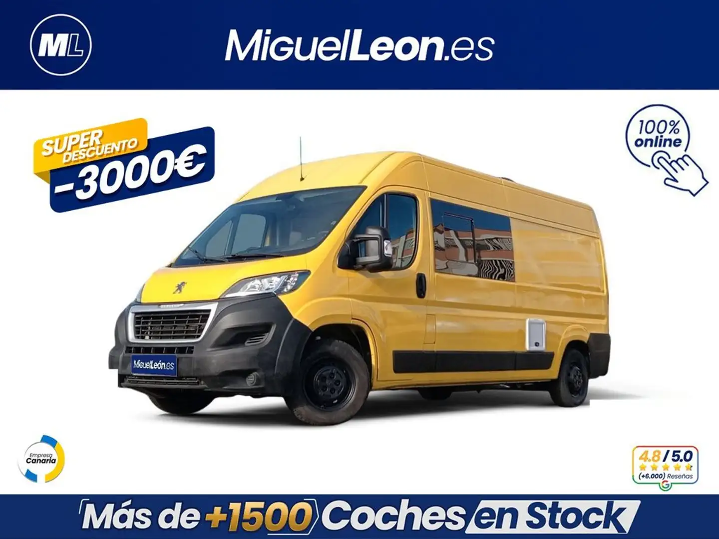 Peugeot Boxer 131CV 2.0 L3H2 CAMPERIZADA Amarillo - 1