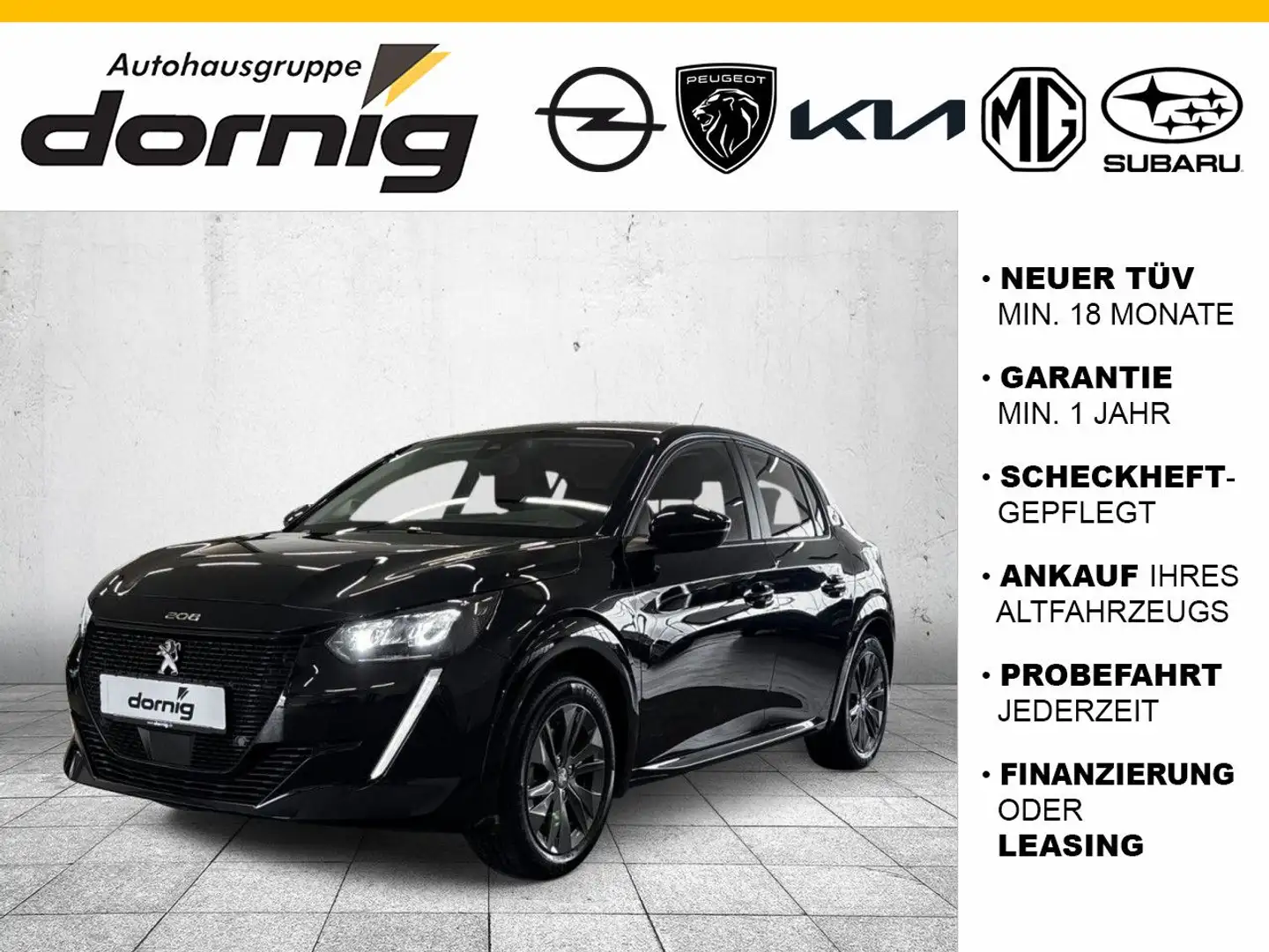 Peugeot 208 e-208 Active Pack Elektro 136 Schwarz - 1