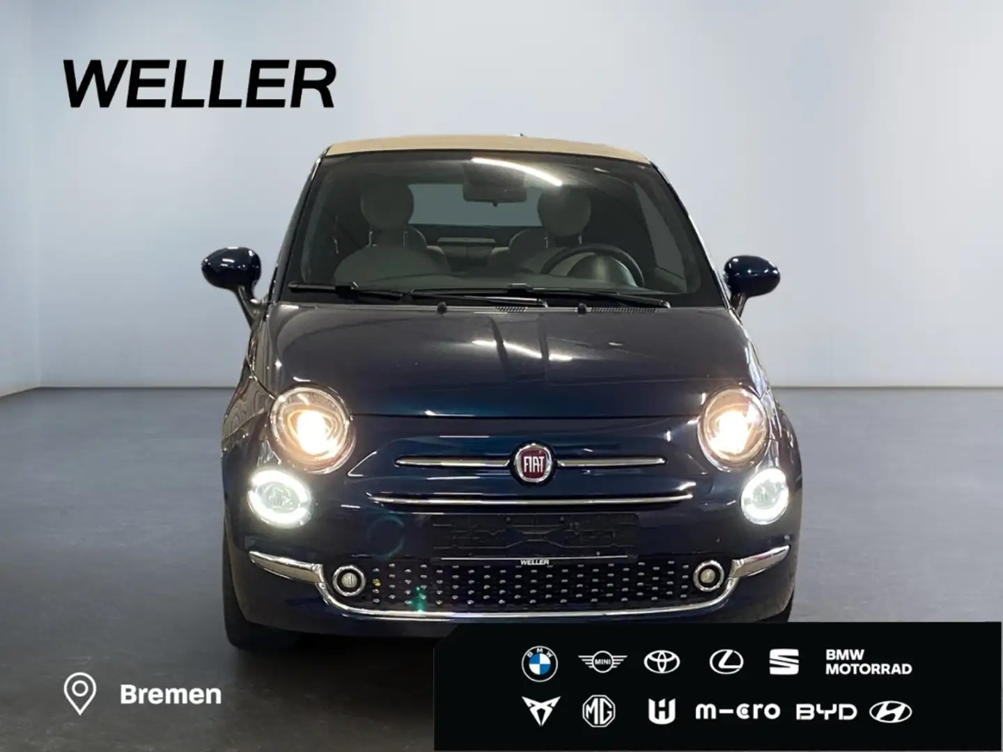Fiat 500C 1.0 Hybrid Star *Navi*CarPlay*PDC hi*DAB+* Blauw - 2