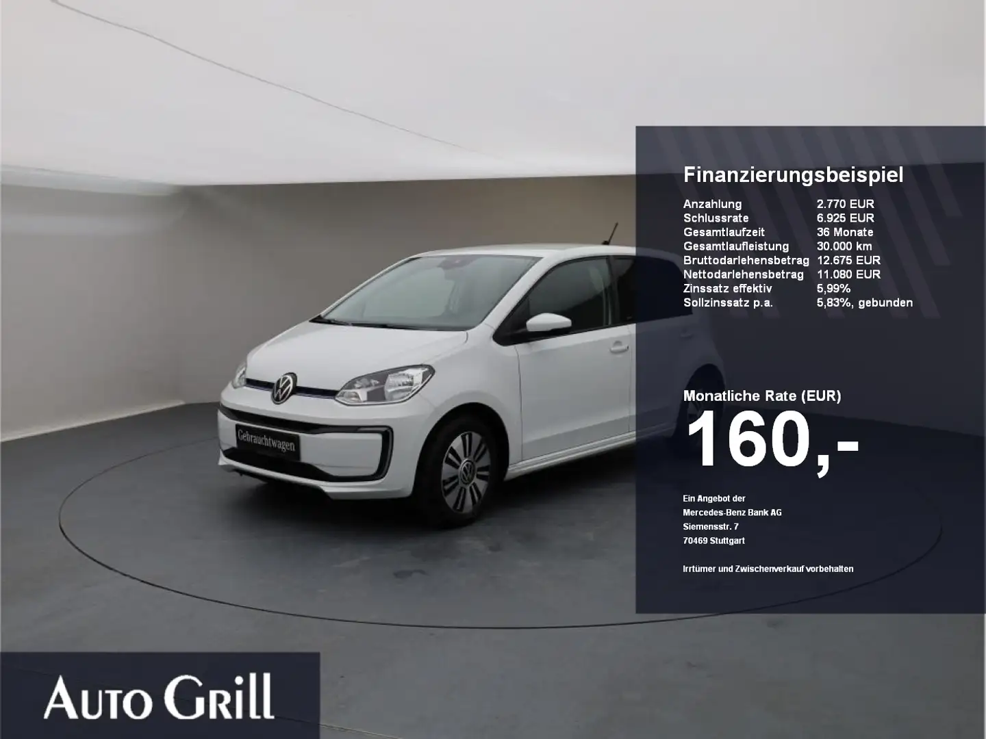 Volkswagen e-up! United pur white Cam Ambiente Weiß - 1