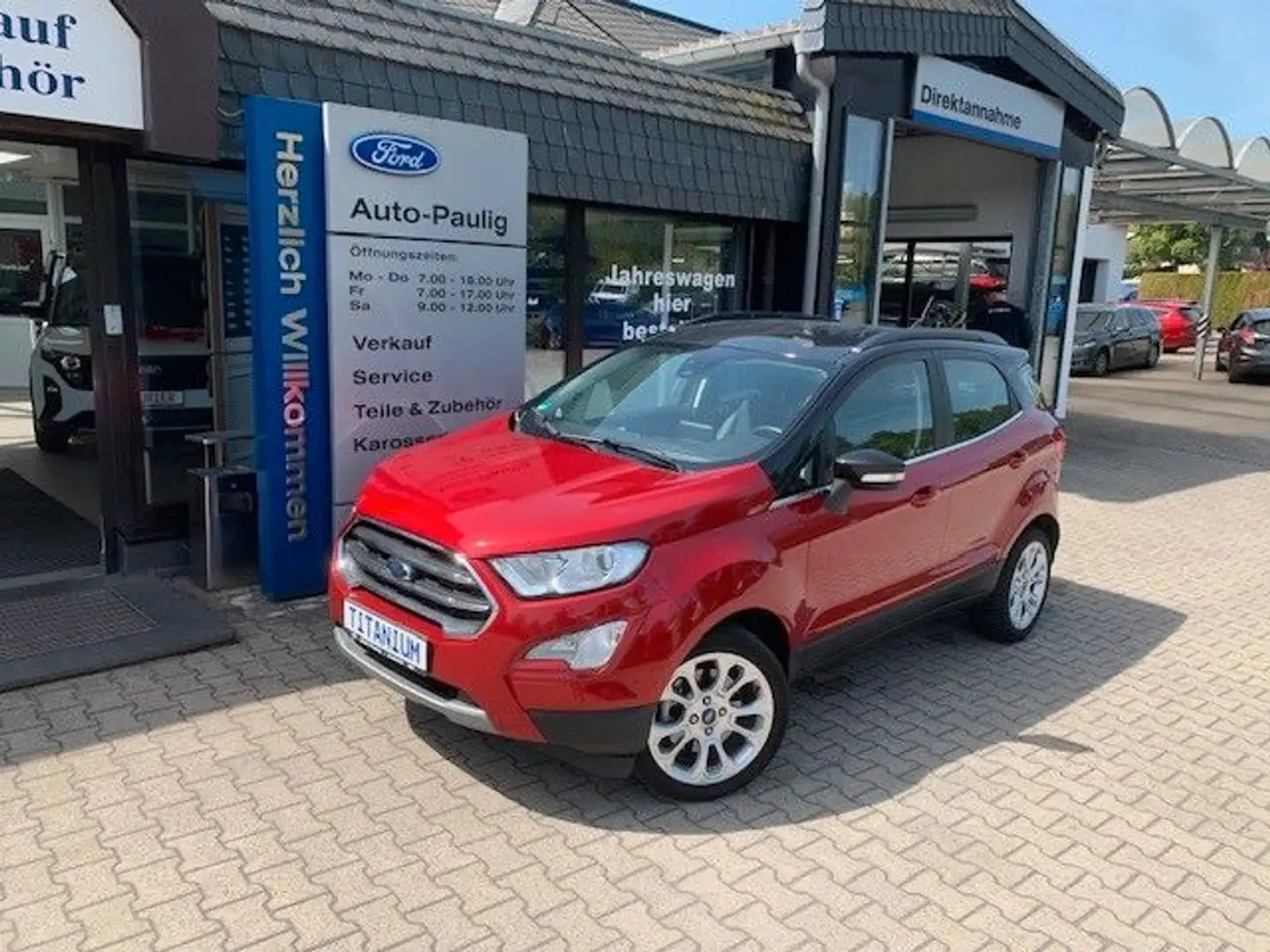 Ford EcoSport Titanium 125Ps nur 11.590 Km Rood - 1