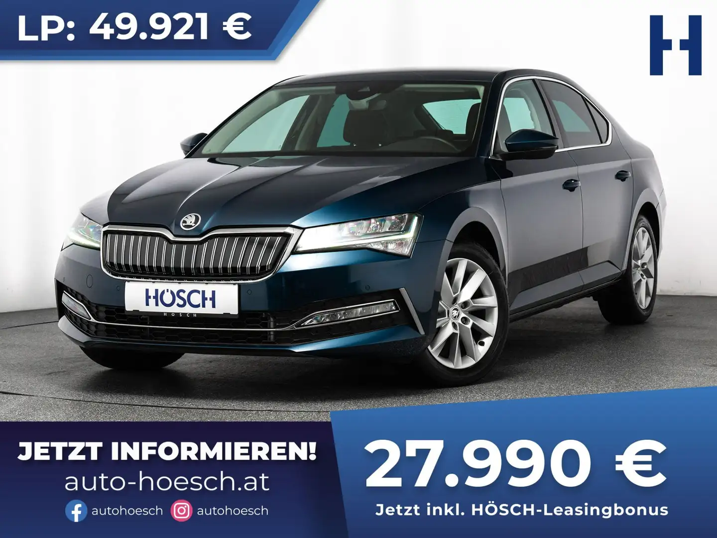 Skoda Superb iV TSI PHEV Ambition AMUNDSEN ACC R-KAM KESSY Blau - 1