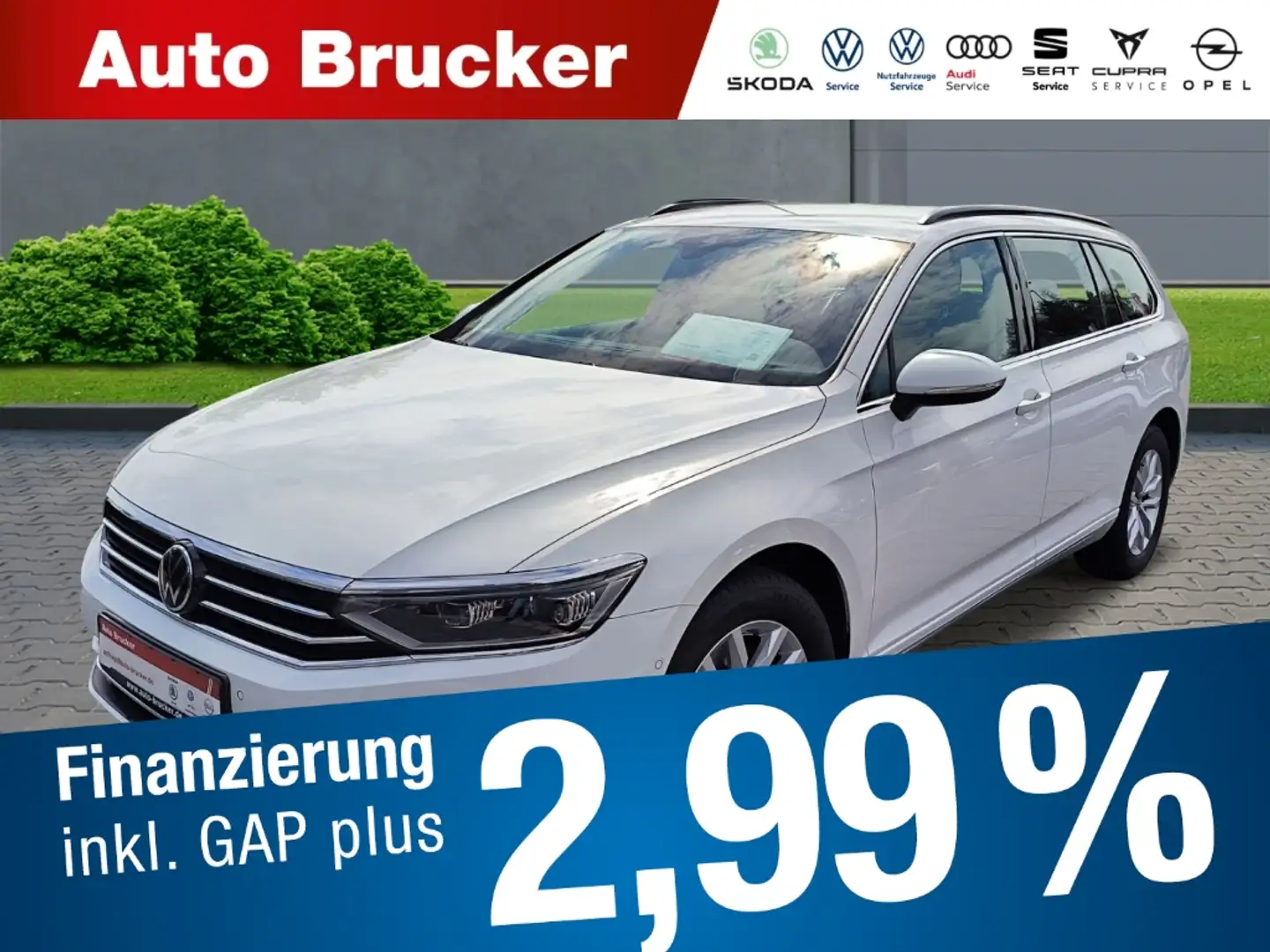 Volkswagen Passat Variant Business 2.0 TDI+Anhängerkupplung+Navi Fehér - 1