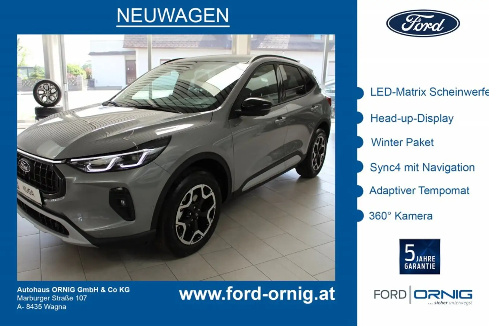 Ford Kuga Active X 2.5FHEV 183PS FWD Zilver - 1