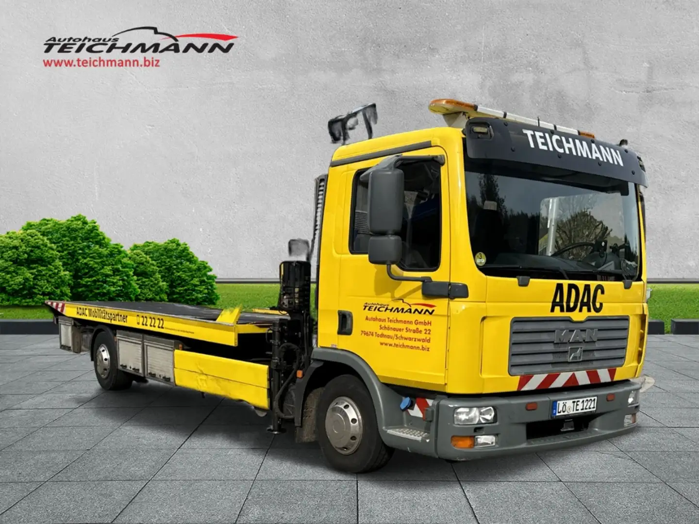 MAN TGL 12.210 Abschleppfahrzeug +Kran+Hubbrille+ Gelb - 2