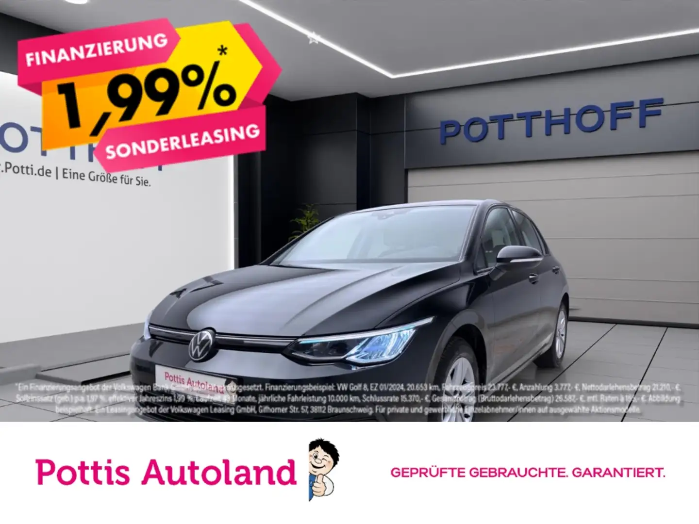 Volkswagen Golf 1.5 TSI LIFE PDC LED NAVI SITZHZG Schwarz - 1
