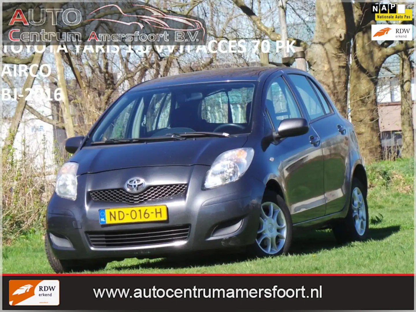 Toyota Yaris 1.0 VVTi Acces ( INRUIL MOGELIJKL ) Grijs - 1