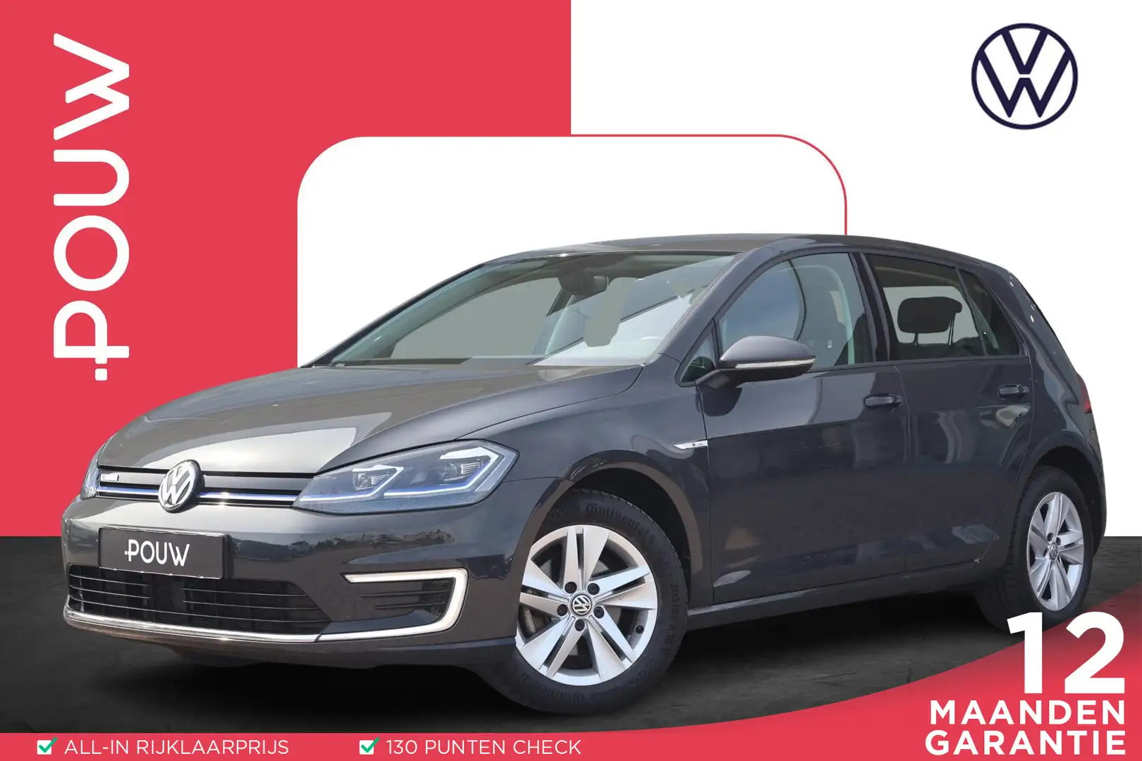 Volkswagen e-Golf 136pk E-DITION | Warmtepomp | SoH 96% | Navigatie Grigio - 1