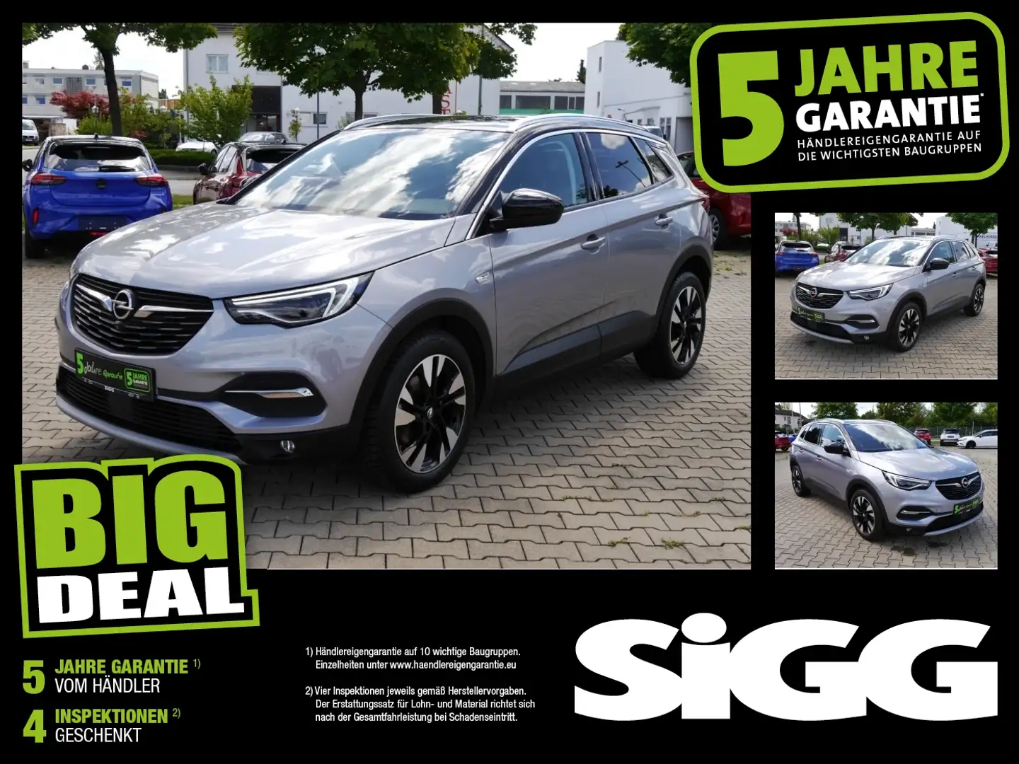 Opel Grandland X 1.5 D Ultimate Matrix NAV 360°Kam DAB+ Grau - 1