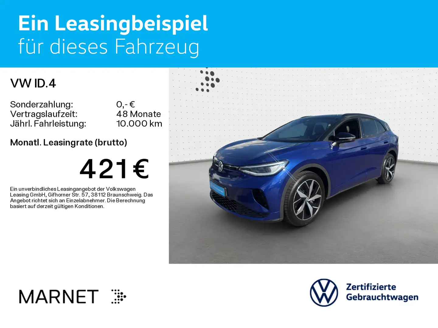 Volkswagen ID.4 GTX 4Motion*82 kWh*Navi*Wärmep*Pano*IQ-Ligh Blau - 2